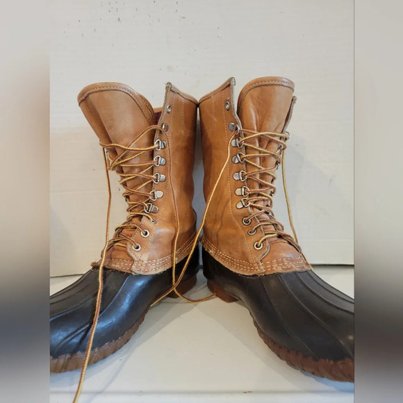 MEN\'S - L.L. BEAN LEATHER HUNTING BOOTS -‎ WATERPROOF (sz 8) main image 5